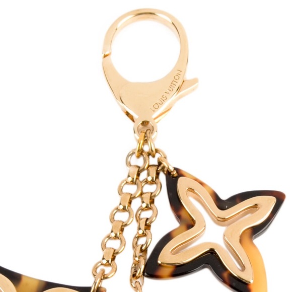 Louis Vuitton Logo Fleur d’Epi bag charm - Tortoise Shell Enamel - Picture 3 of 8